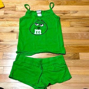 M&M pj shorts set